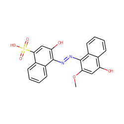 COc1cc(O)c2ccccc2c1/N=N/c1c(O)cc(S(=O)(=O)O)c2ccccc12 ZINC000013864574