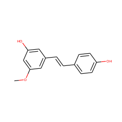 COc1cc(O)cc(/C=C/c2ccc(O)cc2)c1 ZINC000006483567