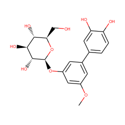 COc1cc(O[C@@H]2O[C@H](CO)[C@@H](O)[C@H](O)[C@H]2O)cc(-c2ccc(O)c(O)c2)c1 ZINC000473136100