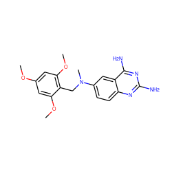 COc1cc(OC)c(CN(C)c2ccc3nc(N)nc(N)c3c2)c(OC)c1 ZINC000028127216
