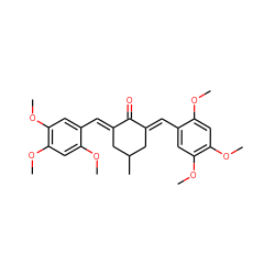 COc1cc(OC)c(OC)cc1/C=C1\CC(C)C/C(=C\c2cc(OC)c(OC)cc2OC)C1=O ZINC000012475005