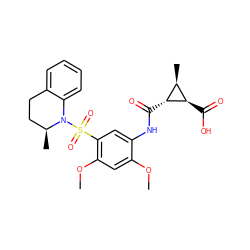 COc1cc(OC)c(S(=O)(=O)N2c3ccccc3CC[C@@H]2C)cc1NC(=O)[C@@H]1[C@@H](C)[C@H]1C(=O)O ZINC000095562321
