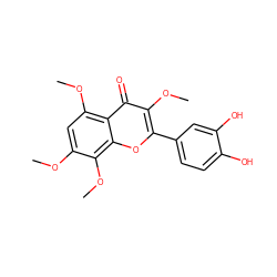 COc1cc(OC)c2c(=O)c(OC)c(-c3ccc(O)c(O)c3)oc2c1OC ZINC000040918286