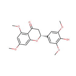 COc1cc(OC)c2c(c1)O[C@@H](c1cc(OC)c(O)c(OC)c1)CC2=O ZINC000098083394