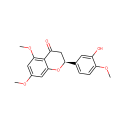 COc1cc(OC)c2c(c1)O[C@H](c1ccc(OC)c(O)c1)CC2=O ZINC000098083390