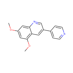 COc1cc(OC)c2cc(-c3ccncc3)cnc2c1 ZINC000002581408