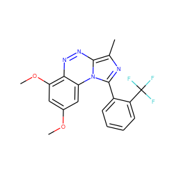 COc1cc(OC)c2nnc3c(C)nc(-c4ccccc4C(F)(F)F)n3c2c1 ZINC000084691023