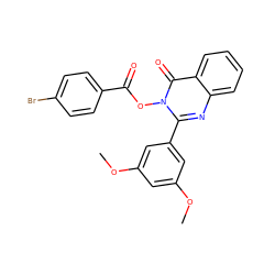 COc1cc(OC)cc(-c2nc3ccccc3c(=O)n2OC(=O)c2ccc(Br)cc2)c1 ZINC000008683112