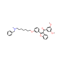 COc1cc(OC)cc(C(=O)c2c(-c3cccc(OCCCCCCCN(C)Cc4ccccc4)c3)oc3ccccc23)c1 ZINC000095577307