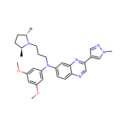 COc1cc(OC)cc(N(CCCN2[C@@H](C)CC[C@@H]2C)c2ccc3ncc(-c4cnn(C)c4)nc3c2)c1 ZINC000219373462