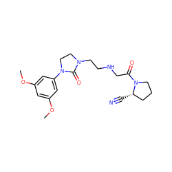 COc1cc(OC)cc(N2CCN(CCNCC(=O)N3CCC[C@@H]3C#N)C2=O)c1 ZINC000043023408