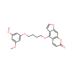 COc1cc(OC)cc(OCCCCOc2c3ccoc3cc3oc(=O)ccc23)c1 ZINC000035968623