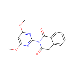 COc1cc(OC)nc(N2C(=O)Cc3ccccc3C2=O)n1 ZINC000013440224