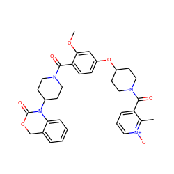 COc1cc(OC2CCN(C(=O)c3ccc[n+]([O-])c3C)CC2)ccc1C(=O)N1CCC(N2C(=O)OCc3ccccc32)CC1 ZINC000026266701