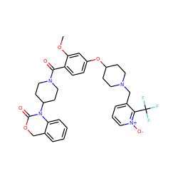 COc1cc(OC2CCN(Cc3ccc[n+]([O-])c3C(F)(F)F)CC2)ccc1C(=O)N1CCC(N2C(=O)OCc3ccccc32)CC1 ZINC000026265225