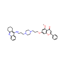 COc1cc(OCCCN2CCN(CCCNc3c4c(nc5ccccc35)CCCC4)CC2)cc2oc(-c3ccccc3)cc(=O)c12 ZINC000096285559