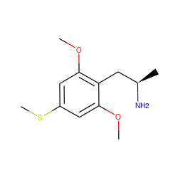 COc1cc(SC)cc(OC)c1C[C@@H](C)N ZINC000013641817