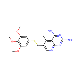 COc1cc(SCc2cnc3nc(N)nc(N)c3c2C)cc(OC)c1OC ZINC000005891531