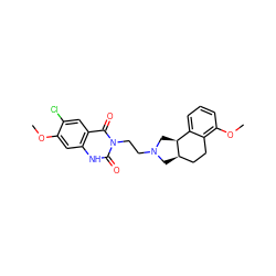 COc1cc2[nH]c(=O)n(CCN3C[C@@H]4CCc5c(OC)cccc5[C@@H]4C3)c(=O)c2cc1Cl ZINC000013863035