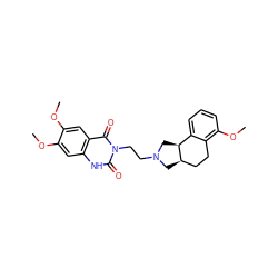 COc1cc2[nH]c(=O)n(CCN3C[C@@H]4CCc5c(OC)cccc5[C@@H]4C3)c(=O)c2cc1OC ZINC000001485615