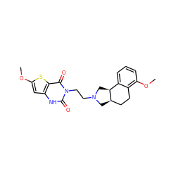 COc1cc2[nH]c(=O)n(CCN3C[C@@H]4CCc5c(OC)cccc5[C@@H]4C3)c(=O)c2s1 ZINC000013863017