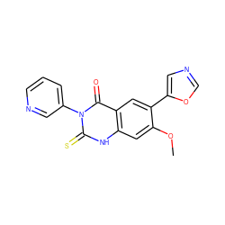 COc1cc2[nH]c(=S)n(-c3cccnc3)c(=O)c2cc1-c1cnco1 ZINC000028340530