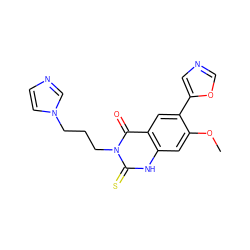 COc1cc2[nH]c(=S)n(CCCn3ccnc3)c(=O)c2cc1-c1cnco1 ZINC000028332756