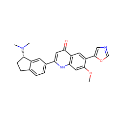 COc1cc2[nH]c(-c3ccc4c(c3)[C@@H](N(C)C)CC4)cc(=O)c2cc1-c1cnco1 ZINC000001491932