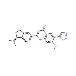 COc1cc2[nH]c(-c3ccc4c(c3)CC[C@@H]4N(C)C)cc(=O)c2cc1-c1cnco1 ZINC000013487623