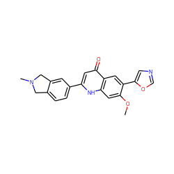 COc1cc2[nH]c(-c3ccc4c(c3)CN(C)C4)cc(=O)c2cc1-c1cnco1 ZINC000013487622