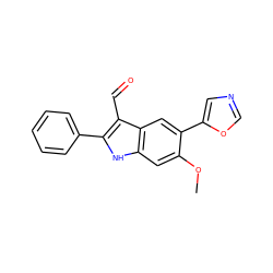 COc1cc2[nH]c(-c3ccccc3)c(C=O)c2cc1-c1cnco1 ZINC000013488734