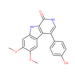 COc1cc2[nH]c3c(=O)[nH]cc(-c4ccc(O)cc4)c3c2cc1OC ZINC000040861937