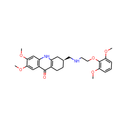 COc1cc2[nH]c3c(c(=O)c2cc1OC)CC[C@H](CNCCOc1c(OC)cccc1OC)C3 ZINC000013528655