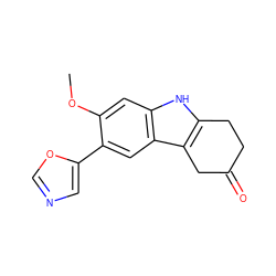 COc1cc2[nH]c3c(c2cc1-c1cnco1)CC(=O)CC3 ZINC000012354220