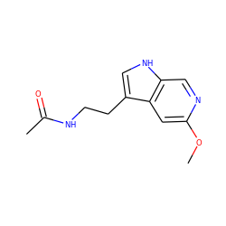 COc1cc2c(CCNC(C)=O)c[nH]c2cn1 ZINC000197280002