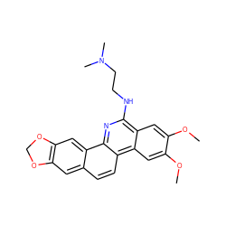 COc1cc2c(NCCN(C)C)nc3c4cc5c(cc4ccc3c2cc1OC)OCO5 ZINC000001642926