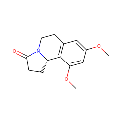 COc1cc2c(c(OC)c1)[C@@H]1CCC(=O)N1CC2 ZINC000139143792