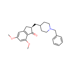 COc1cc2c(c(OC)c1)C(=O)[C@H](CC1CCN(Cc3ccccc3)CC1)C2 ZINC000003814278