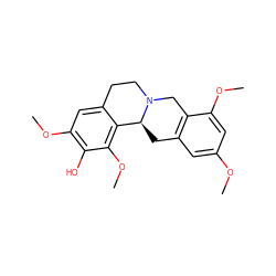 COc1cc2c(c(OC)c1)CN1CCc3cc(OC)c(O)c(OC)c3[C@@H]1C2 ZINC000084711292