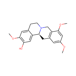 COc1cc2c(c(OC)c1)CN1CCc3cc(OC)c(O)cc3[C@@H]1C2 ZINC000084709625