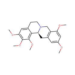 COc1cc2c(c(OC)c1)CN1CCc3cc(OC)c(OC)c(OC)c3[C@@H]1C2 ZINC000084689818