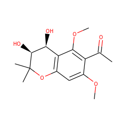 COc1cc2c(c(OC)c1C(C)=O)[C@H](O)[C@H](O)C(C)(C)O2 ZINC000013305659