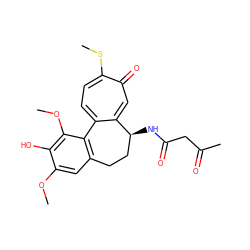 COc1cc2c(c(OC)c1O)-c1ccc(SC)c(=O)cc1[C@@H](NC(=O)CC(C)=O)CC2 ZINC000029466719