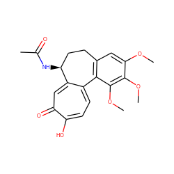 COc1cc2c(c(OC)c1OC)-c1ccc(O)c(=O)cc1[C@@H](NC(C)=O)CC2 ZINC000002040495