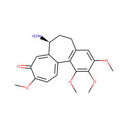 COc1cc2c(c(OC)c1OC)-c1ccc(OC)c(=O)cc1[C@@H](N)CC2 ZINC000001735280