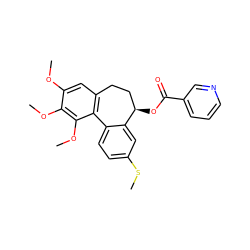 COc1cc2c(c(OC)c1OC)-c1ccc(SC)cc1[C@H](OC(=O)c1cccnc1)CC2 ZINC000029468137