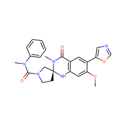 COc1cc2c(cc1-c1cnco1)C(=O)N(C)[C@]1(CCN(C(=O)N(C)c3ccccc3)C1)N2 ZINC000028529674