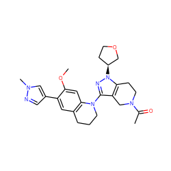 COc1cc2c(cc1-c1cnn(C)c1)CCCN2c1nn([C@H]2CCOC2)c2c1CN(C(C)=O)CC2 ZINC001772657154