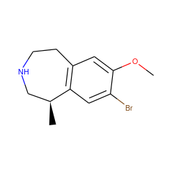 COc1cc2c(cc1Br)[C@@H](C)CNCC2 ZINC000028132893