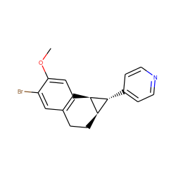 COc1cc2c(cc1Br)CC[C@@H]1[C@@H](c3ccncc3)[C@H]21 ZINC000013741598